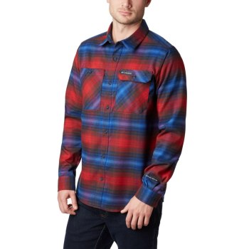 Columbia Outdoor Elements Stretch Flannel, Camisa Rojos Para Hombre | 943815-UDK